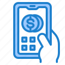 mobilephone, smartphone, application, coin, money