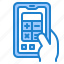 mobilephone, smartphone, application, hand, calculator 
