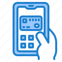 mobilephone, smartphone, application, hand, credit, card