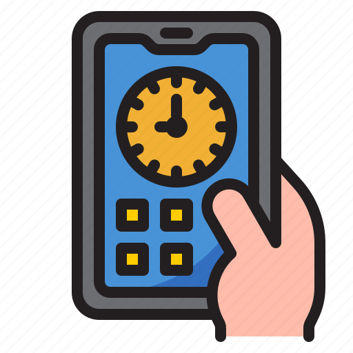 Mobilephone, smartphone, application, clock, time icon - Download on Iconfinder