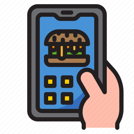 Mobilephone, smartphone, application, food, delivery icon - Download on Iconfinder