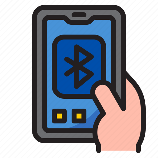 Mobilephone, smartphone, application, hand, bluetooth icon - Download on Iconfinder