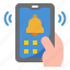 mobilephone, smartphone, application, bell, notification 