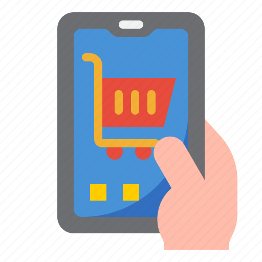 Mobilephone, smartphone, application, cart, shopping icon - Download on Iconfinder