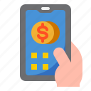 mobilephone, smartphone, application, coin, money
