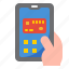 mobilephone, smartphone, application, hand, credit, card 