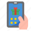 mobilephone, smartphone, application, hand, gift 