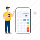 phone calculator, user interface, mobile calculator, mobile app, phone app 