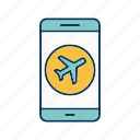 airplane, app, application, mobile, phone 