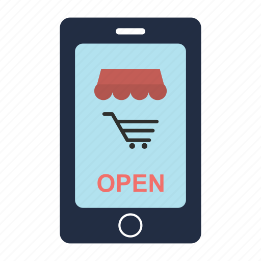App, cart, mobile, open, shop, shopping icon - Download on Iconfinder