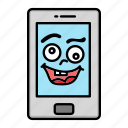 emoji, iphone, laugh, phone, technology
