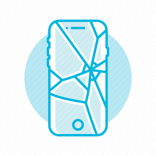 Broken, glass, mobile, phone, screen icon - Download on Iconfinder