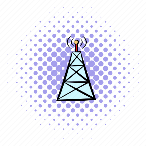 Cell, comics, phone, radio, technology, tower, wireless icon - Download on Iconfinder