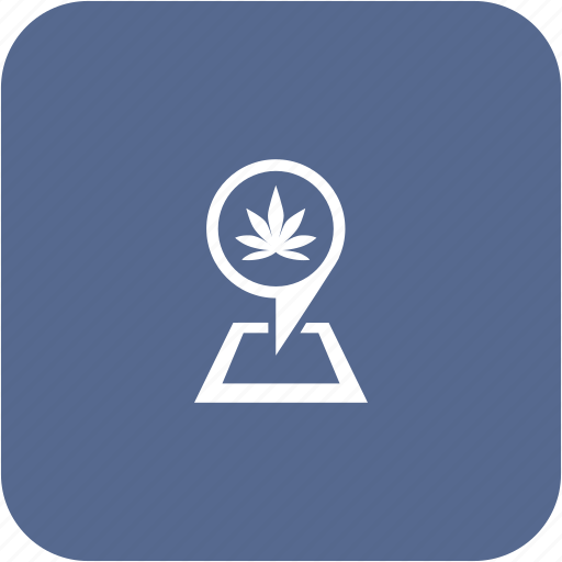 Canabis, drug, map, place, pointer icon - Download on Iconfinder