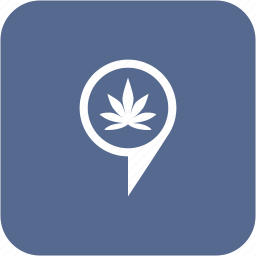 Canabis, drug, geo, location, plant, pointer icon - Download on Iconfinder