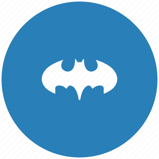 Bat, batman, blue, hero, round icon - Download on Iconfinder