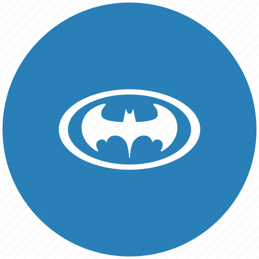 Bat, batman, blue, hero, oval, round icon - Download on Iconfinder
