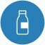 blue, bottle, drink, milk, round 