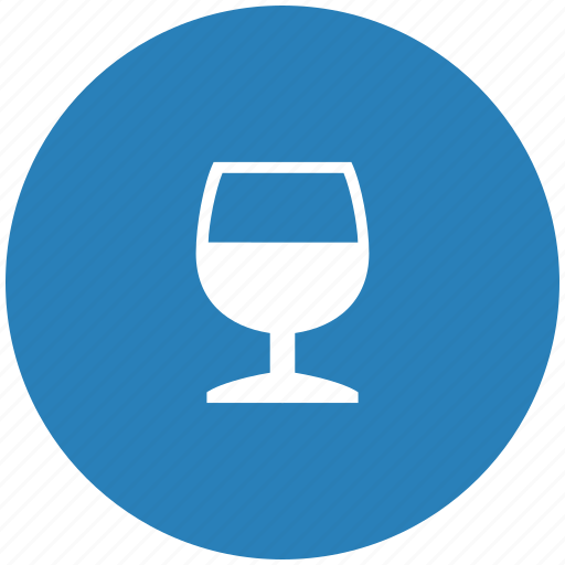 Alcohol, blue, bocal, cognat, drink, round icon - Download on Iconfinder