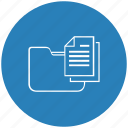 blue, copy, document, folder, round