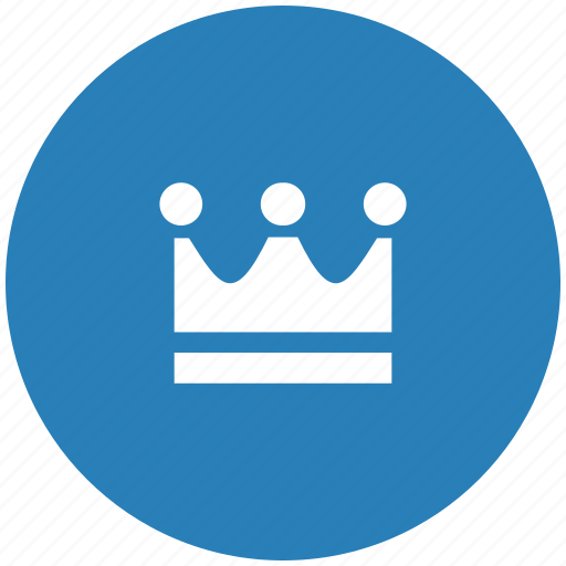 Blue, crown, king, round, royal icon - Download on Iconfinder
