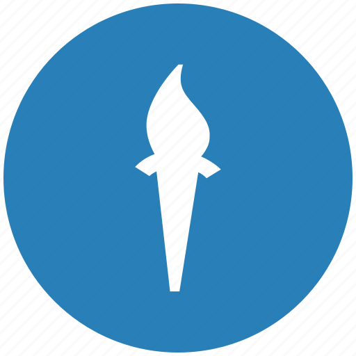 Blue, fire, flame, light, round, torch icon - Download on Iconfinder