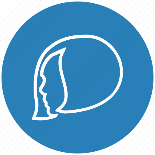 Blue, female, hair, lady, round, woman icon - Download on Iconfinder
