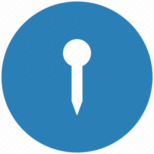 Add, blue, map, pin, pointer, round icon - Download on Iconfinder