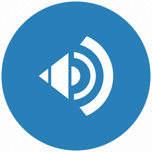 Acoustic, blue, music, round, sound, speaker icon - Download on Iconfinder