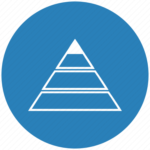 Blue, geometry, layers, pyramid, round, triangle icon - Download on Iconfinder