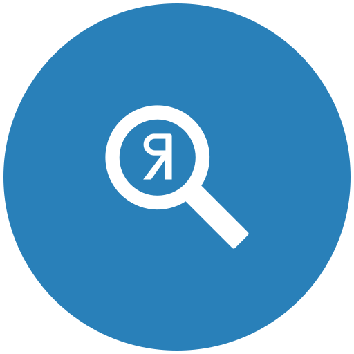 Blue, optimization, round, scan, search, seo, yandex icon - Free download