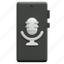 microphone, ui, voice, recorder, electronics, mobile, phone, smartphone, cell, 3d 