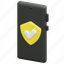 shield, security, safety, protection, cell, phone, smartphone, technology, 3d 