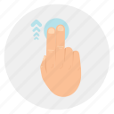 vertical, swipe, up, two, gestures, finger, touch