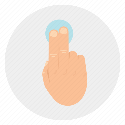 Two, gestures, finger, tab, touch, hold icon - Download on Iconfinder
