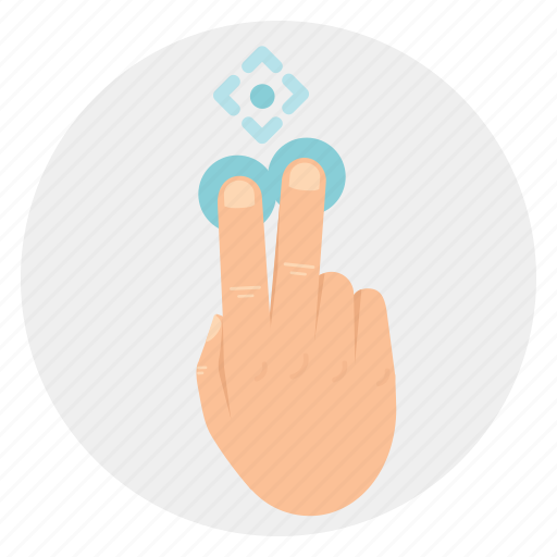 Two, gestures, finger, tab, touch, hold icon - Download on Iconfinder
