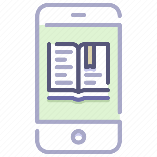 Book, bookmark, e-book, knowledge, mobile, online, e-learning icon - Download on Iconfinder