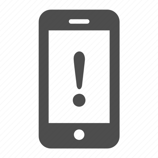 Alert, attention, danger, error, exclamation, phone, warning icon - Download on Iconfinder