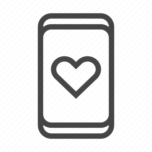 App, dating, heart, love, mobile, phone, smartphone icon - Download on Iconfinder