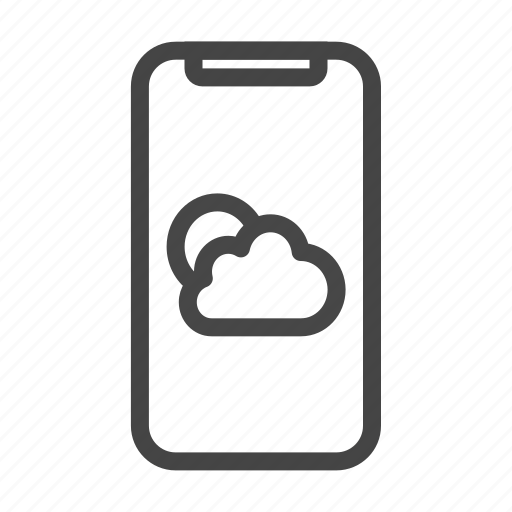 Cloud, cloudy, forecast, mobile, phone, sun, weather icon - Download on Iconfinder