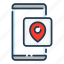 location, mobile, navigation, phone, pin, pointer, smartphone 