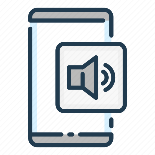 Mobile, phone, smartphone, sound, speaker, volume icon - Download on Iconfinder