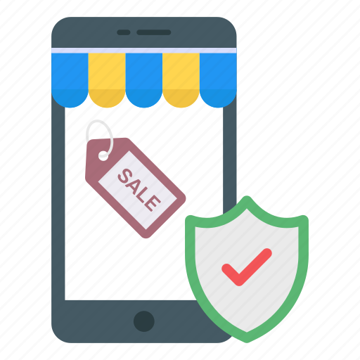Ecommerce safety, mcommerce, mobile shopping, eshopping, safe shopping icon - Download on Iconfinder
