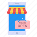 mobile shop open, mcommerce, shop open, store open, eshopping 