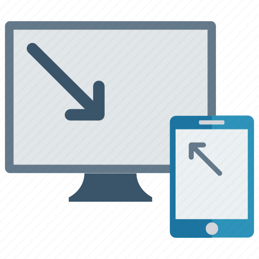 Arrow, devices, gadget, monitor, phone icon - Download on Iconfinder