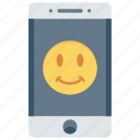 device, emoji, face, mobile, smiley 