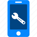 mobile, setting, configuration, iphone, preferences, smartphone, wrench