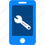 mobile, setting, configuration, iphone, preferences, smartphone, wrench 