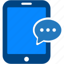 comment, tablet, bubble, chat, conversation, message, talk