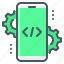 mobile, code, coding, development 